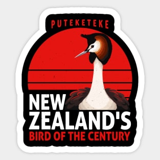 Puteketeke New Zealand's Bird of the Century Sticker